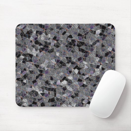 Schwarz-Graumosaik mit teilweise entfernter Farbe Mousepad (Mit Mouse)