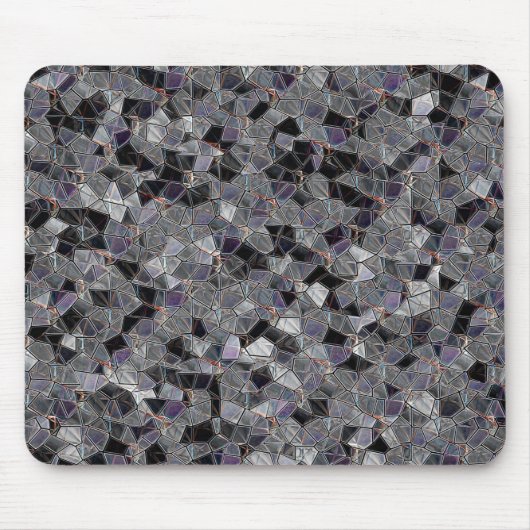 Schwarz-Graumosaik mit teilweise entfernter Farbe Mousepad (Vorne)
