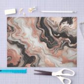 Schwarz Graurosa Rose Gold Weißer Marmor Art Muste Seidenpapier (Handwerk)