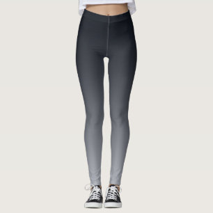 Schwarz-Graustufen . Ombre . Leggings