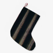 Schwarz-Grautextil Kleiner Weihnachtsstrumpf (Vorderansicht (hängend))