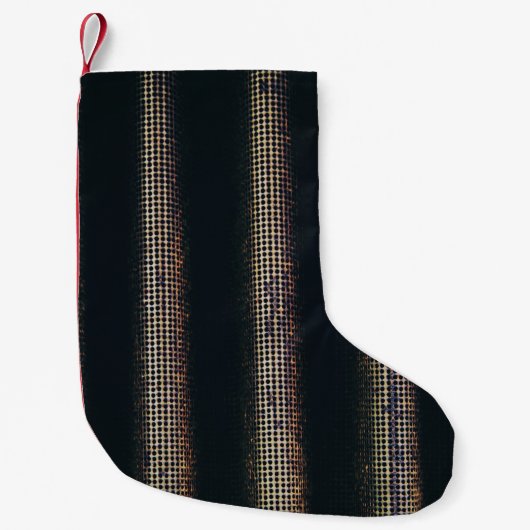 Schwarz-Grautextil Kleiner Weihnachtsstrumpf (Vorderseite)