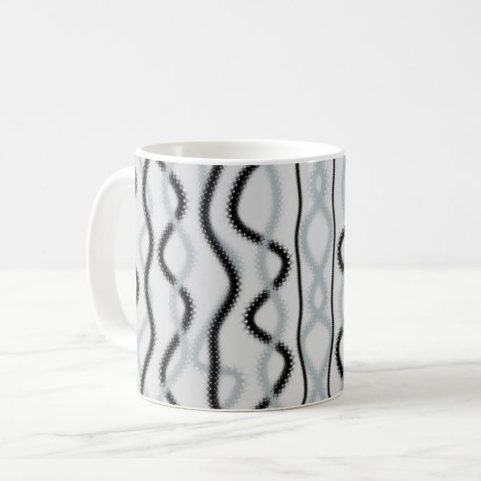 Schwarz-Grauwellen Kaffeetasse (Vorderseite Links)