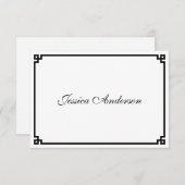 Schwarz-Griechisch-Schlüsselgrenzhochzeit-Platzkar (Vorne/Hinten)