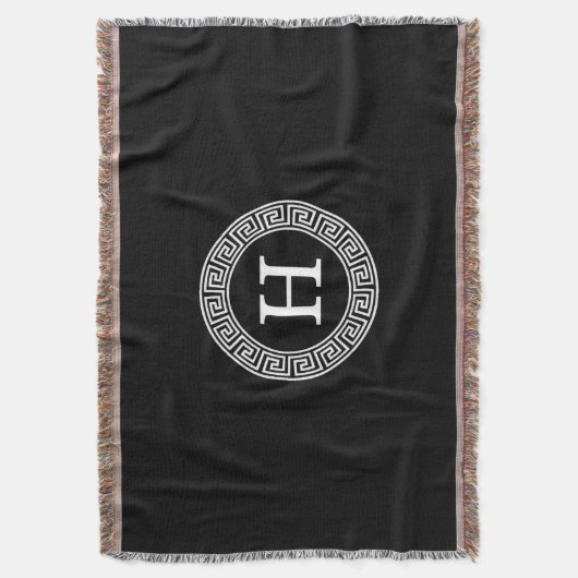 Schwarz-Griechischer Schlüsselrahmen, erstes Monog Decke (Vorderseite Vertikal)