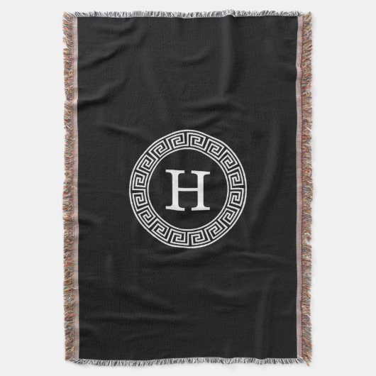 Schwarz-Griechischer Schlüsselrahmen, erstes Monog Decke (Vorderseite Vertikal)