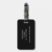 Schwarz-Griechischer Schlüsselrahmen, erstes Monog Gepäckanhänger (Rückseite vertikal)