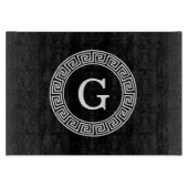 Schwarz-Griechischer Schlüsselrahmen, erstes Monog Schneidebrett (Vorderseite)