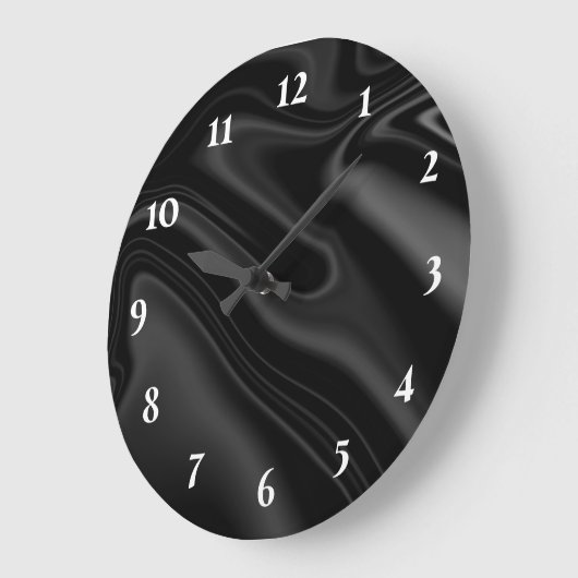 Schwarz Große Wanduhr (Winkel)