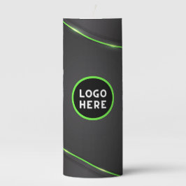 Schwarz-Grün-Abstrakte Fluid-Design | Logo hinzufü Stumpenkerze