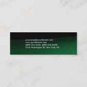 Schwarz-grün-berufliche Visitenkarte (Rückseite)