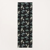 Schwarz-Grün-botanische Blätter Yogamatte (Vorderseite)