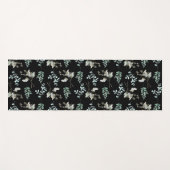 Schwarz-Grün-botanische Blätter Yogamatte (Vorderseite (Horizontal))