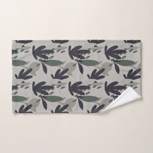 Schwarz-Grün-Camouflage-Muster Badhandtuch Set (Handtuch)
