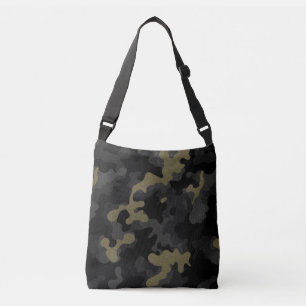 Schwarz-Grün-Camouflage Urban Cargo Realistisch Tragetaschen Mit Langen Trägern