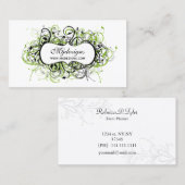 Schwarz-Grün-Chic-Visitenkarten Visitenkarte (Vorne/Hinten)