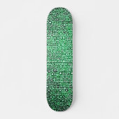 Schwarz-Grün-Computer-Code #1 Skateboard (Vorne)