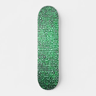 Schwarz-Grün-Computer-Code #1 Skateboard