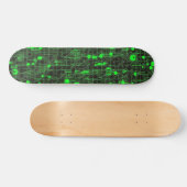 Schwarz-Grün-Computer-Code #5 Skateboard (Horizontal)