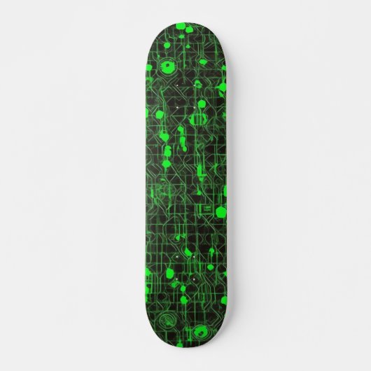Schwarz-Grün-Computer-Code #5 Skateboard (Vorne)