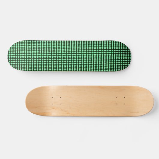 Schwarz-Grün-Computer-Code Nr. 3 Skateboard (Horizontal)