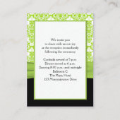 Schwarz-Grün-Damasenkarte Begleitkarte (Rückseite)