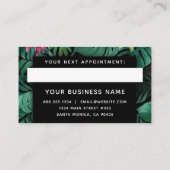 Schwarz-Grün-Dschungel Moderne Elegante Beruflich Terminkarte (Rückseite)