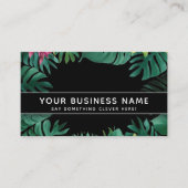 Schwarz-Grün-Dschungel Moderne Elegante Beruflich Terminkarte (Vorderseite)