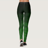 Schwarz-Grün-Farbstoff Leggings (Rückseite)