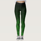 Schwarz-Grün-Farbstoff Leggings (Vorderseite)