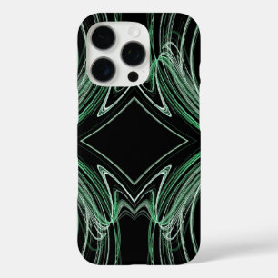 Schwarz & Grün  Fractal-Anpassungen für alle Fälle iPhone 16 Pro Hülle