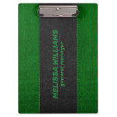 Schwarz-Grün gestepptes Imitat Klemmbrett (Vorderseite)