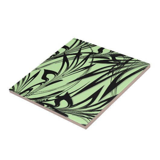 Schwarz-Grün-Glen Fliese (Seite)