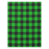Schwarz-Grün-Kariert Checked Tablecloth Tischdecke (Vorderseite)