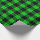 Schwarz-Grün-Karo-Umschlagpapier Modernes Design Geschenkpapier (Ecke)