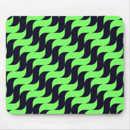 Schwarz-Grün-Kaskadenwelle Mousepad