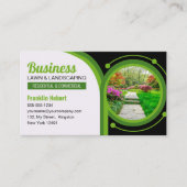 Schwarz-Grün-Landschaftsschutz für Rasenmäher Visitenkarte (Vorderseite)