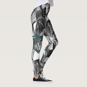 Schwarz-Grün-Leggings-Teenager Leggings
