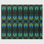 Schwarz-Grün-Lighting Volt Matte Wrapping Paper Geschenkpapier (Flach)