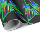 Schwarz-Grün-Lighting Volt Matte Wrapping Paper Geschenkpapier (Rolleneckpunkt)