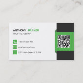 Schwarz-Grün-Linien Visitenkarte (Rückseite)