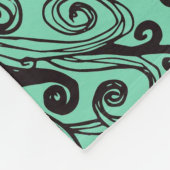 Schwarz-Grün-Mandala-Fleece Fleecedecke (Ecke)