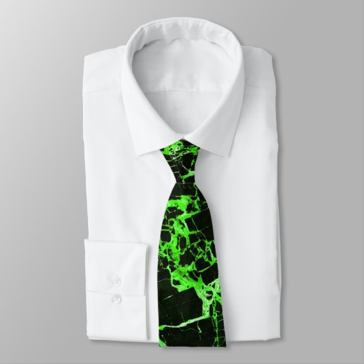 Schwarz-Grün-Marmor, Krawatte (Gebunden)