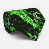 Schwarz-Grün-Marmor, Krawatte (Gerollt)