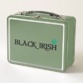 Schwarz-Grün Metall Brotdose (Vorderseite)