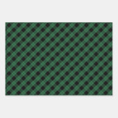 Schwarz-Grün Mixed Rustikale Muster Hirschwald Kar Geschenkpapier Set (Vorderseite)