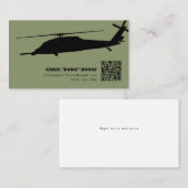 Schwarz-Grün-Modern-Pavehawk-Hubschrauber Visitenkarte (Vorne/Hinten)