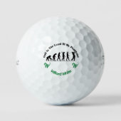 Schwarz-Grün-Monogramm mit lustigen, am wenigsten  Golfball (Vorderseite)