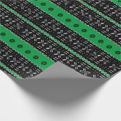 Schwarz-Grün-Muster Geschenkpapier (Ecke)