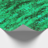 Schwarz-grün-Pixel-Muster Geschenkpapier (Ecke)